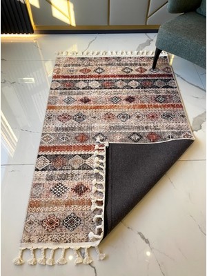 Halımax Dara Kaymaz Tabanlı Örgü Saçaklı Pamuk Kilim 199