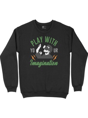 Cix Yeşil Play Your Imagination Siyah Sweatshirt