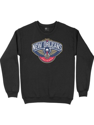 Cix New Orleans Pelicans Siyah Sweatshirt