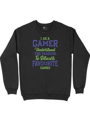 Cix Yeşil Ultimate Gamer Siyah Sweatshirt