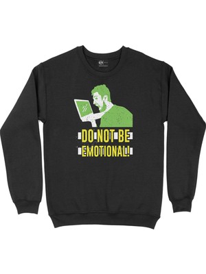 Cix Pembe Do Not Be Emotional Siyah Sweatshirt