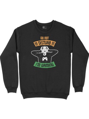 Cix Mor Do Not Distrub Siyah Sweatshirt
