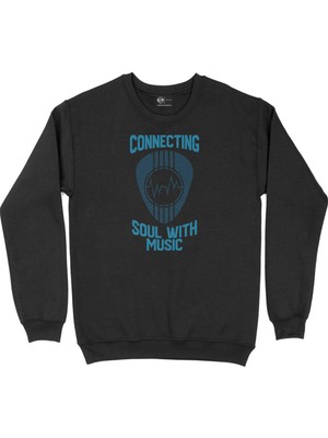 Cix Connecting Soul With Music Siyah Sweatshirt