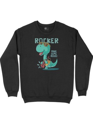 Cix Boom Box Robotlu Siyah Sweatshirt