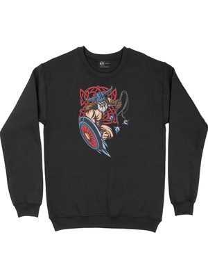 Cix Nordic Vikingler Siyah Sweatshirt