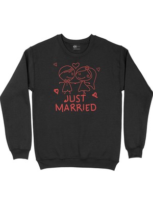 Cix Just Married Siyah Sweatshirt
