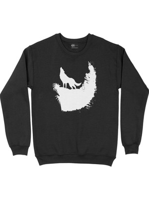 Cix Uluyan Kurt Siyah Sweatshirt
