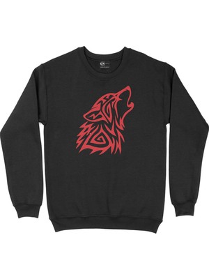 Cix Kırmızı Kurt Siyah Sweatshirt