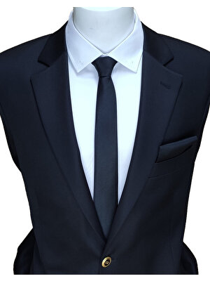 Elegante Cravatte Siyah Extra Slim Kravat