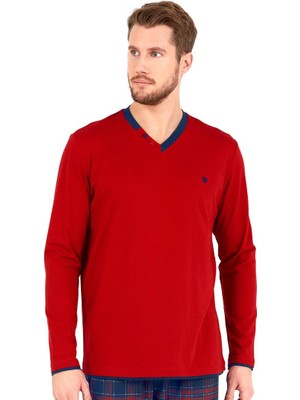 Blackspade 30767 Erkek Uzun Kollu Pijama Takımı - Kırmızı
