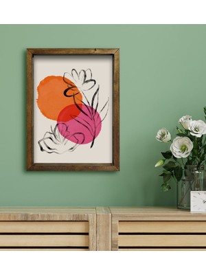 Bk Gift Otel Odası Konseptli Doğal Masif Ahşap Çerçeveli Tablo 30X40CM-88