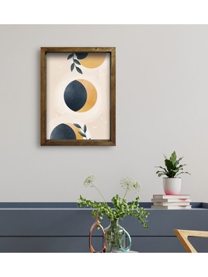 Bk Gift Otel Odası Konseptli Doğal Masif Ahşap Çerçeveli Tablo 45X65CM-94