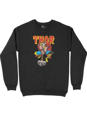 Cix Thor The Mighty Avenger Siyah Sweatshirt