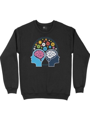 Cix Mindful Düşünce Siyah Sweatshirt