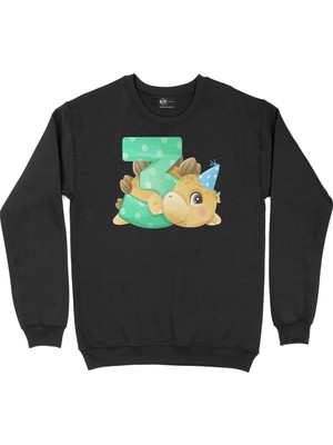 Cix Çocuğumun 3. Yaşına Özel  Siyah Sweatshirt