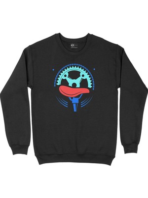 Cix Bisiklet Tutkusu Siyah Sweatshirt