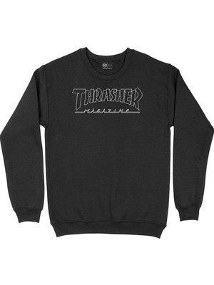 Cix Thrasher Magazine Siyah Sweatshirt