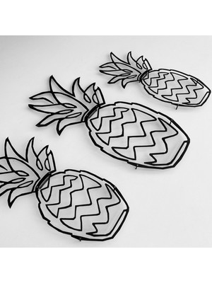 Dekart Ananas Set Metal Tablo - Duvar Dekoru