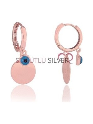 Söğütlü Silver Yuvarlak ve Nazarlı Küpe