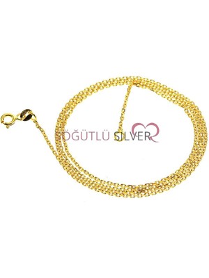 Söğütlü Silver Altın Yaldızlı Kolye Zinciri (60 Cm)
