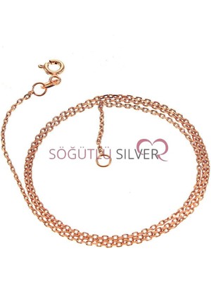 Söğütlü Silver Rose Kolye Zinciri (60 Cm)