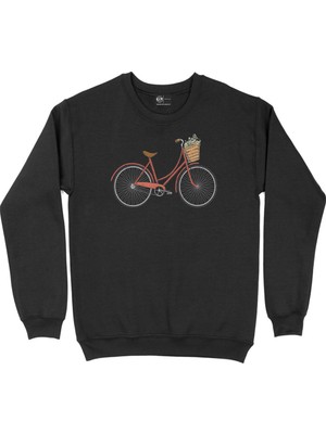 Cix Adalar Bisikletli Siyah Sweatshirt