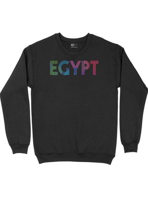 Cix Mısır Renkli Egypt Siyah Sweatshirt