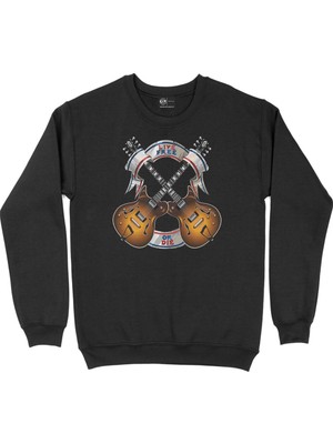 Cix Live Free Or Die Music Siyah Sweatshirt