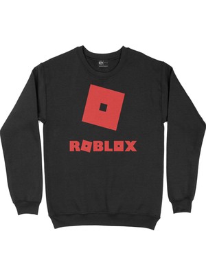 Cix Roblox Logolu Siyah Sweatshirt