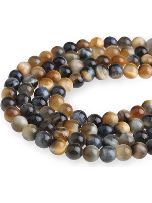 Dünya Doğal Taş 6 mm Renkli Kaplan Gözü Taşı Dizi
