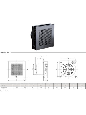 Vortice Düşük Ses Seviyesi 26.9 Db(A) Mimari Uygulama Ideal Tasarım Kesintisiz Çalışma Havalandırma Fanı Banyo Mutfak Salon Oda Agmair Agm Punto Evo Bianco White Gold Dekoratif