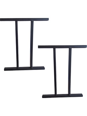 CVTdesign Metal Ayak Ahşap Masif Kütük Bilgisayar Çalışma Yemek Masası Ayağı Profil Ayaklar