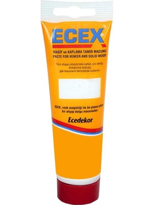 Ecex Ahşap Mobilya Dolgu Tamir Macunu Hazır Tüp Macun 200 gr (Açık Ceviz)