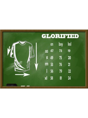 Glorified Evren Tasarım Baskılı Oversize T-Shirt ( Tişört ) Cotton