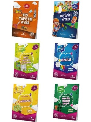 4-6 Yaş Okul Öncesi Evde Etkinlik Seti (6 Kitap) - Feyyaz Ulaş