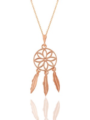 Söğütlü Silver Gümüş Rose Düş Kapanı Kolye