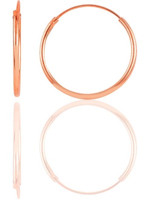 Söğütlü Silver Gümüş Rose Halka Küpe