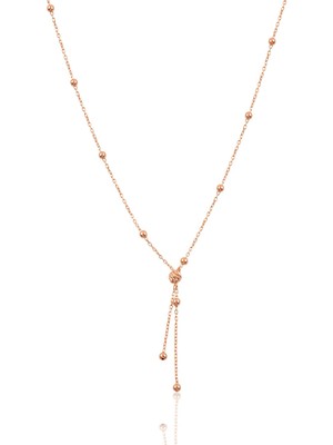 Söğütlü Silver Gümüş Rose Italyan Toplu Tasarım Kolye