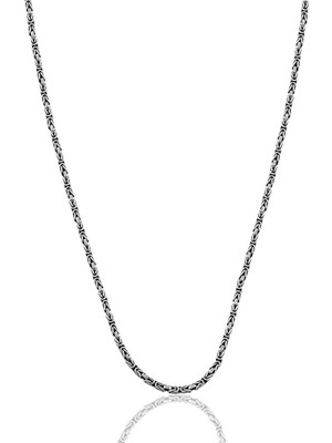 Söğütlü Silver Gümüş Kare Model Erkek Kral Zincir Kolye