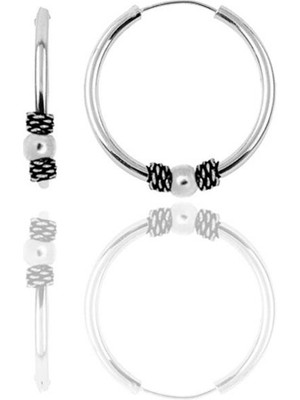 Söğütlü Silver Gümüş 14 mm Toplu Halka Küpe
