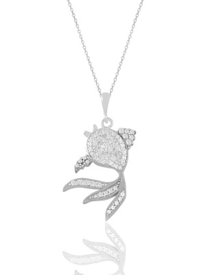 Söğütlü Silver Gümüş Zirkon Taşlı Balık Kolye