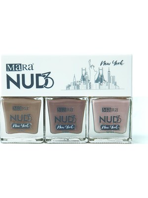 Mara Nude Oje Seti 3'lü New York Renkleri ile Şık ve Göz Alıcı Tırnaklar için