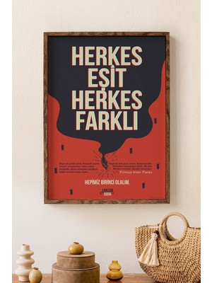 Anason İşleri Herkes Eşit Herkes Farklı, Poster (50X70CM)