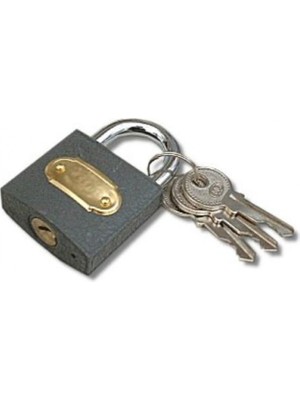 Ekonomik Gri Asma Kilit 38MM - Kısa