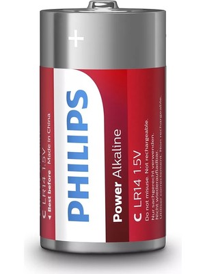 Philips LR14P2B/05 Power Alkaline C Battery 1.5V 2li Pil