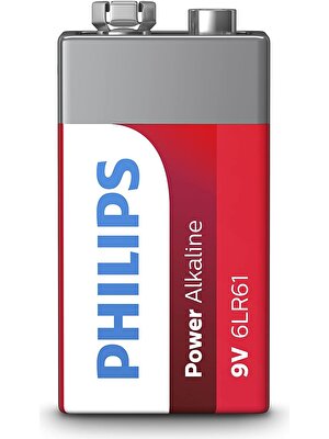 Philips 6LR61P1B/05 Alkaline Battery 9V Pil