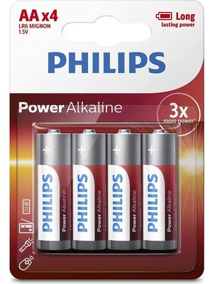 Philips Alkalin Kalem Pil 4'lü Power Alkalin