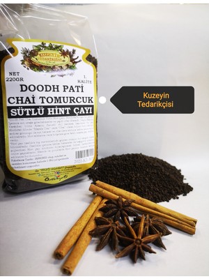 Kuzeyin Tedarikçisi Doodh Pati Chai  Tomurcuk Sütlü Hint Çayı 220 gr Yıldız Anason & Kök Tarçın  Karabiber 30 gr