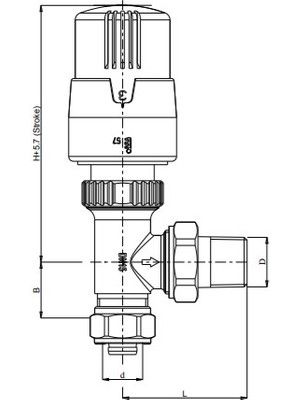 Eca Termostatik Radyatör Valfi Köşe Pex Trv4 16*2 602120780