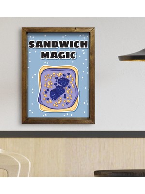 Bk Gift Cafe & Bar & Restaurant Konseptli Doğal Masif Ahşap Çerçeveli Tablo 45X65CM-6